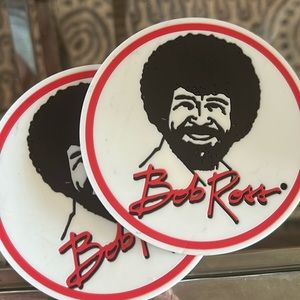 Excellent BOB ROSS SILICON COASTERS! Collectors coffee tea hot trivet